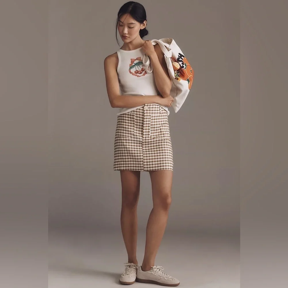 NWT! Anthropologie The Colette Linen Blend Mini Skirt by Maeve 🪅
